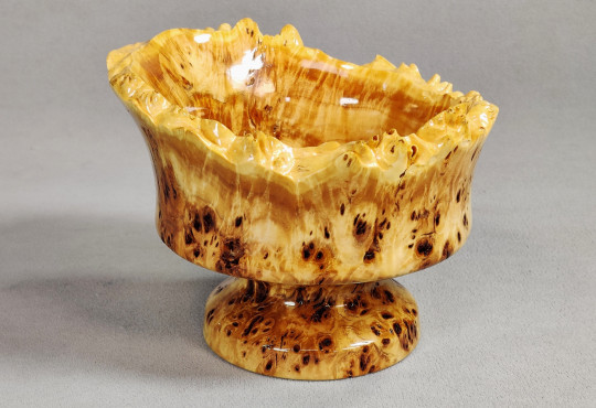 Handmade Wooden Candy Bowl Poplar Burl Wood